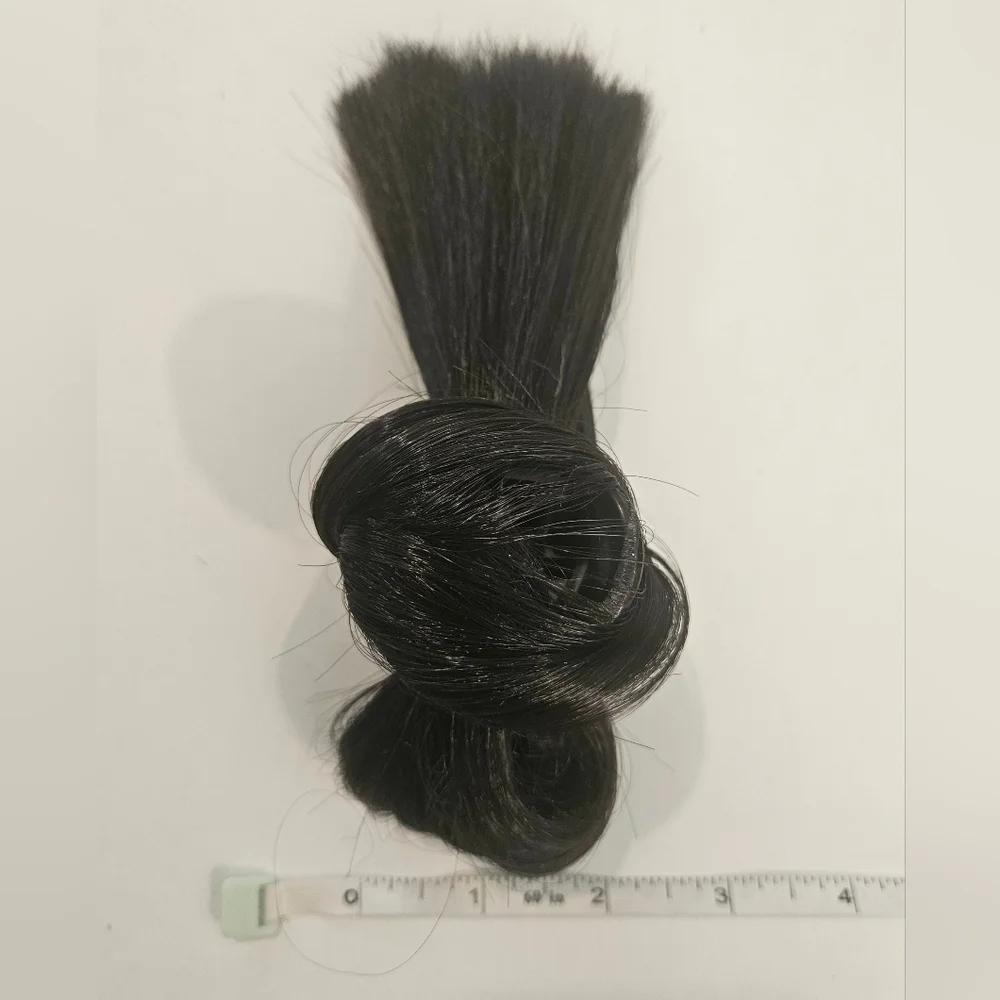 NEW Black Women's Hair Bun Extension Clip Seamless Low Knot - Picture 7 of 7